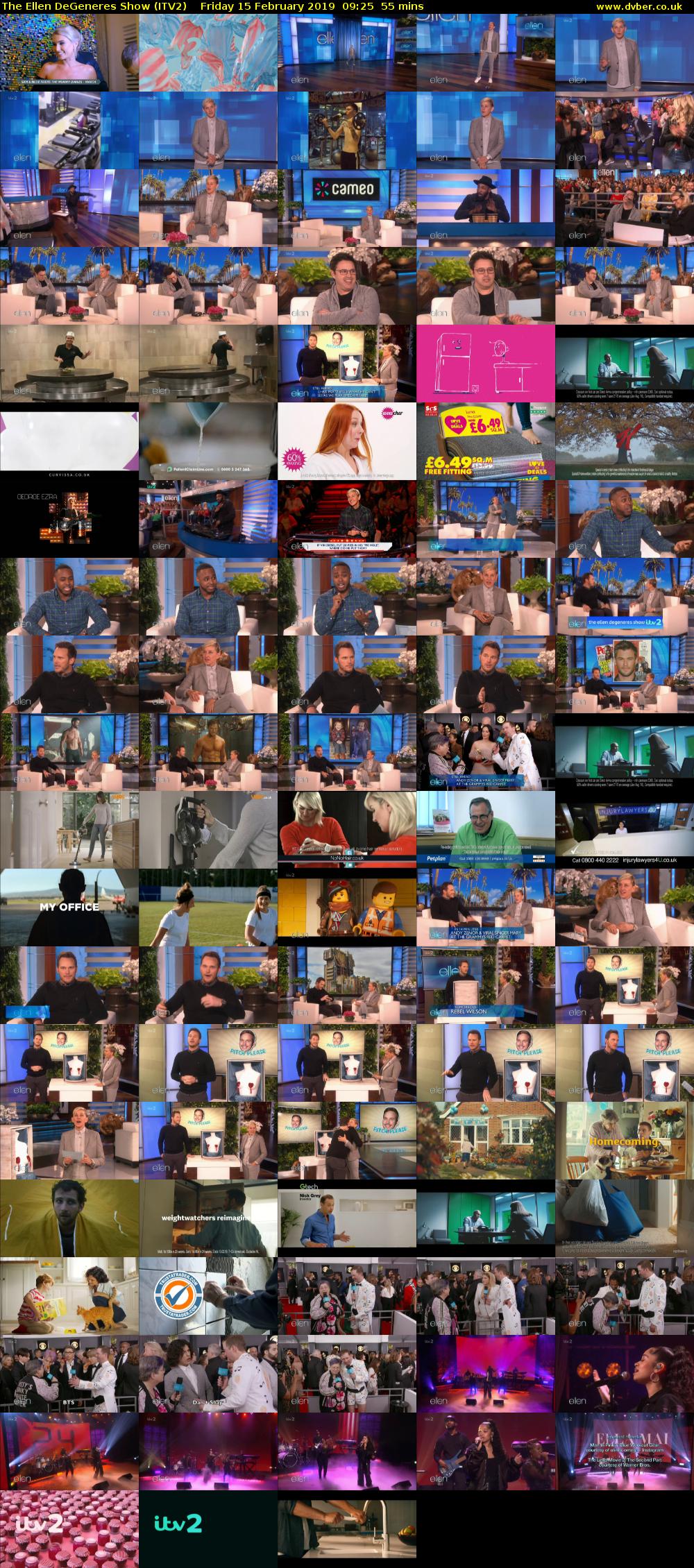The Ellen DeGeneres Show (ITV2) Friday 15 February 2019 09:25 - 10:20