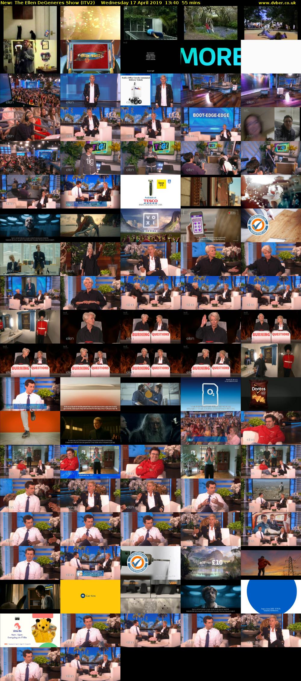 The Ellen DeGeneres Show (ITV2) Wednesday 17 April 2019 13:40 - 14:35