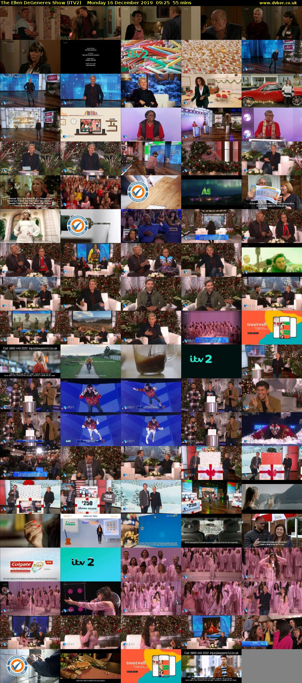 The Ellen DeGeneres Show (ITV2) Monday 16 December 2019 09:25 - 10:20
