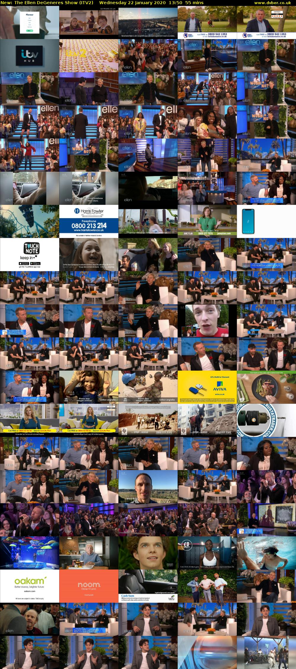 The Ellen DeGeneres Show (ITV2) Wednesday 22 January 2020 13:50 - 14:45