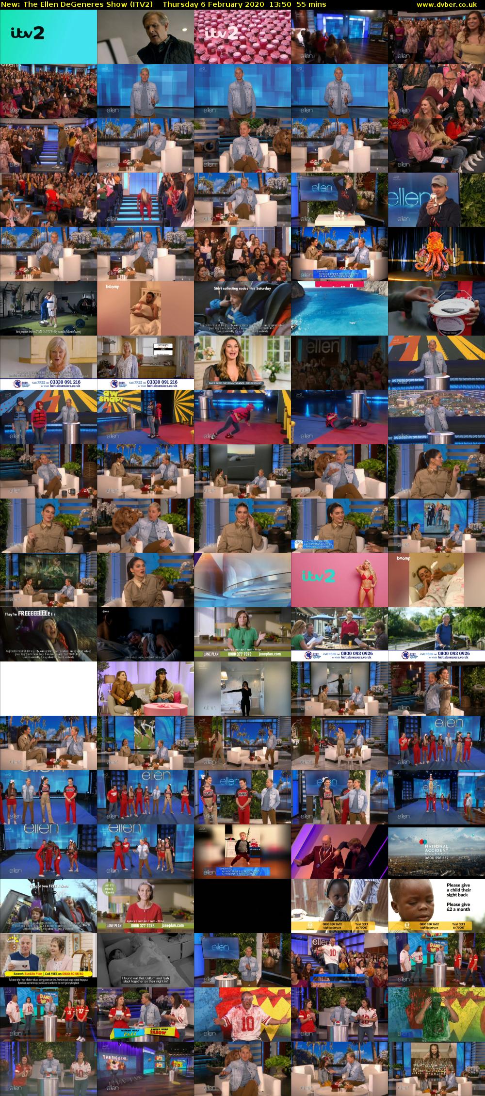 The Ellen DeGeneres Show (ITV2) Thursday 6 February 2020 13:50 - 14:45
