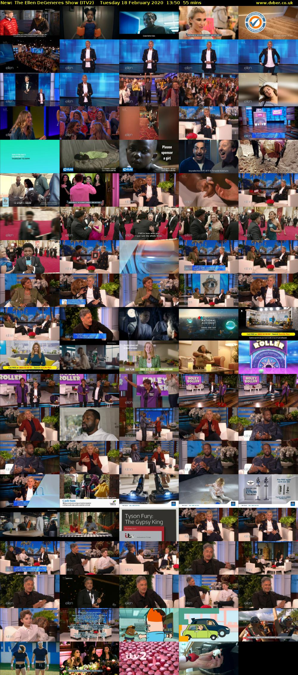 The Ellen DeGeneres Show (ITV2) Tuesday 18 February 2020 13:50 - 14:45