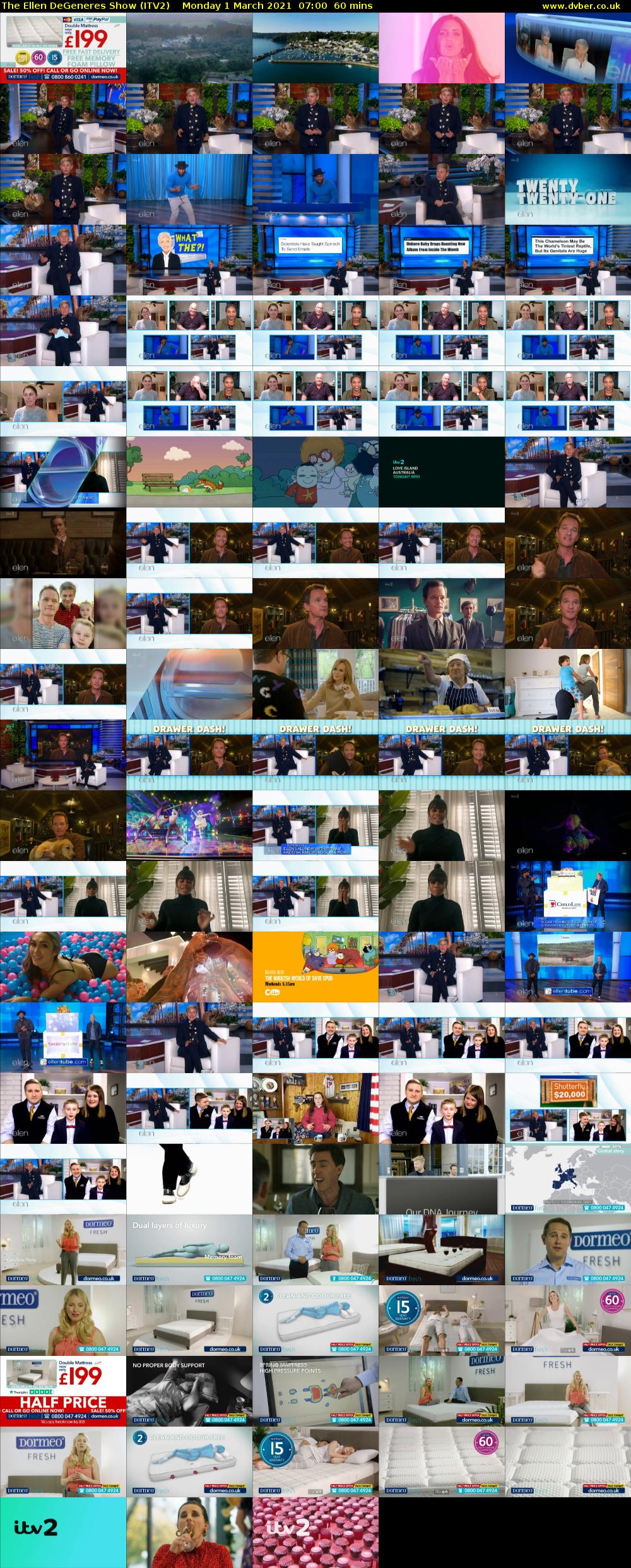 The Ellen DeGeneres Show (ITV2) Monday 1 March 2021 07:00 - 08:00