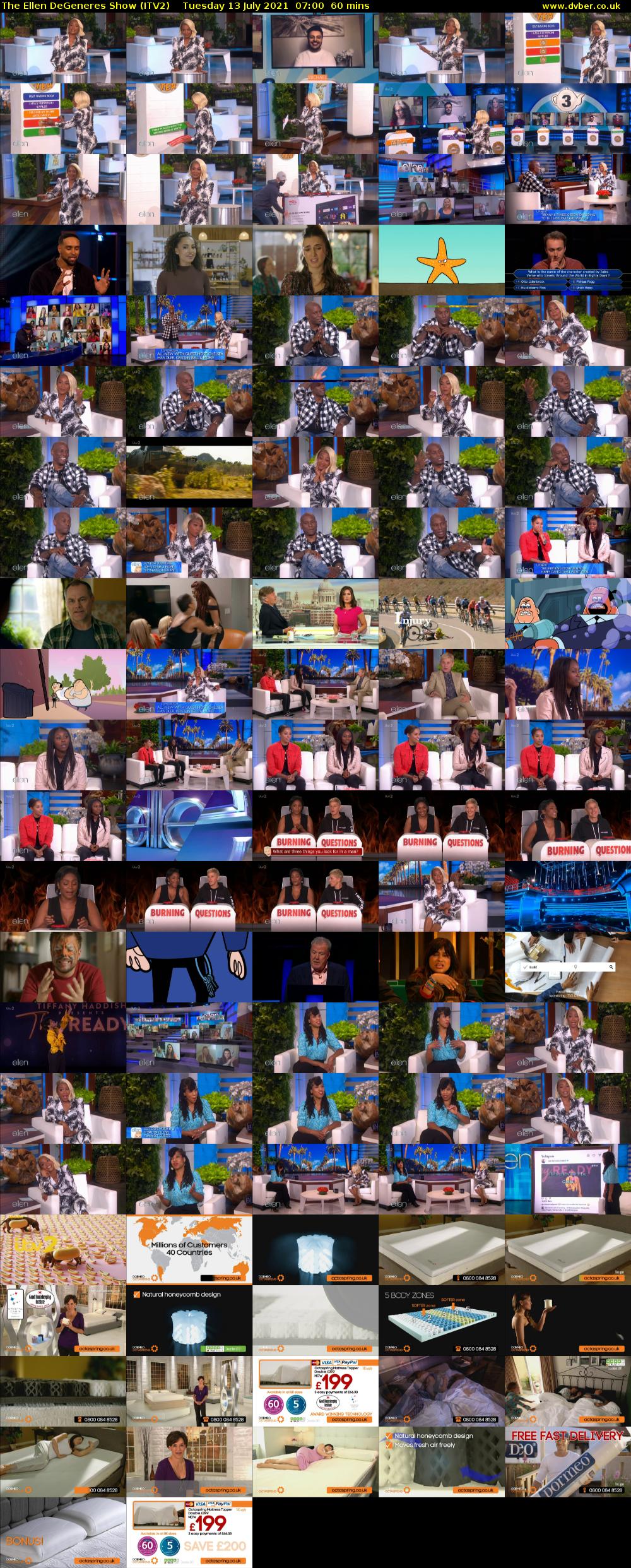 The Ellen DeGeneres Show (ITV2) Tuesday 13 July 2021 07:00 - 08:00