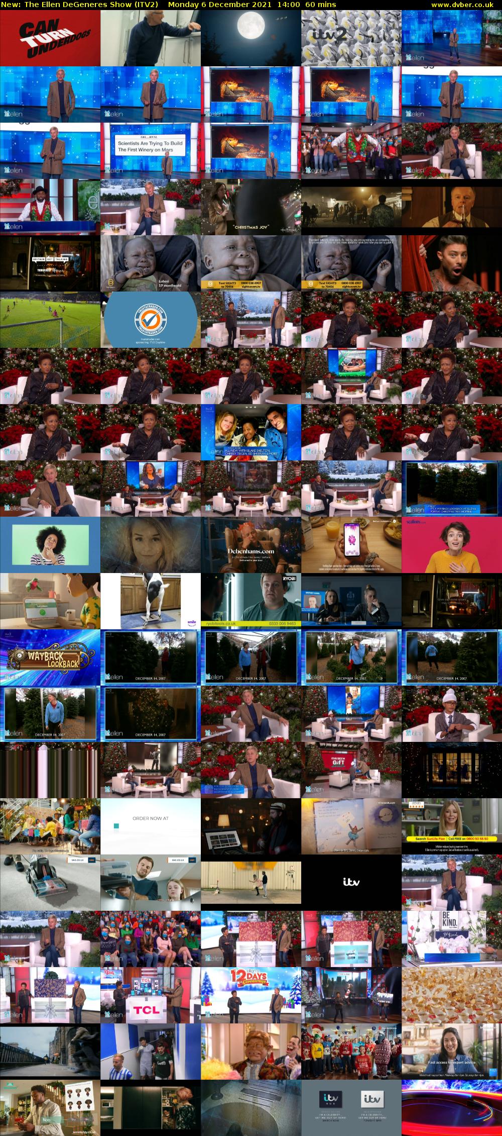The Ellen DeGeneres Show (ITV2) Monday 6 December 2021 14:00 - 15:00