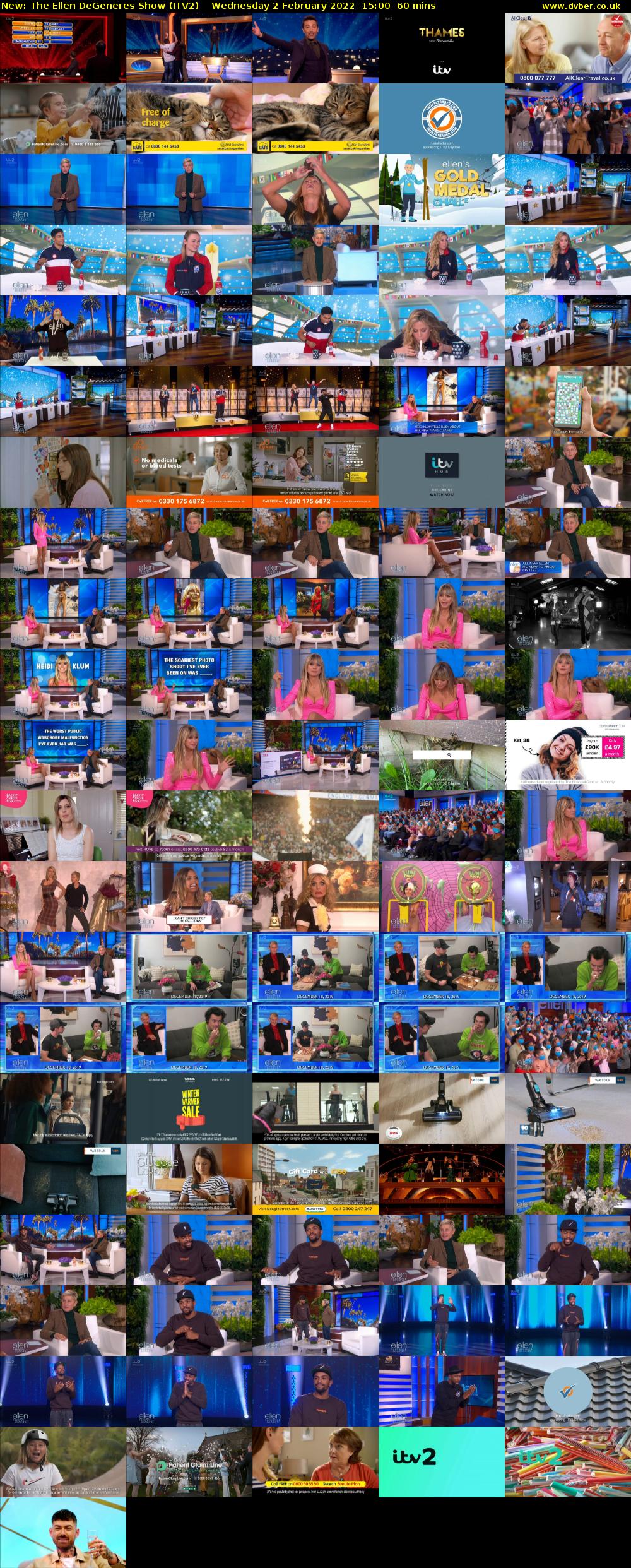 The Ellen DeGeneres Show (ITV2) Wednesday 2 February 2022 15:00 - 16:00