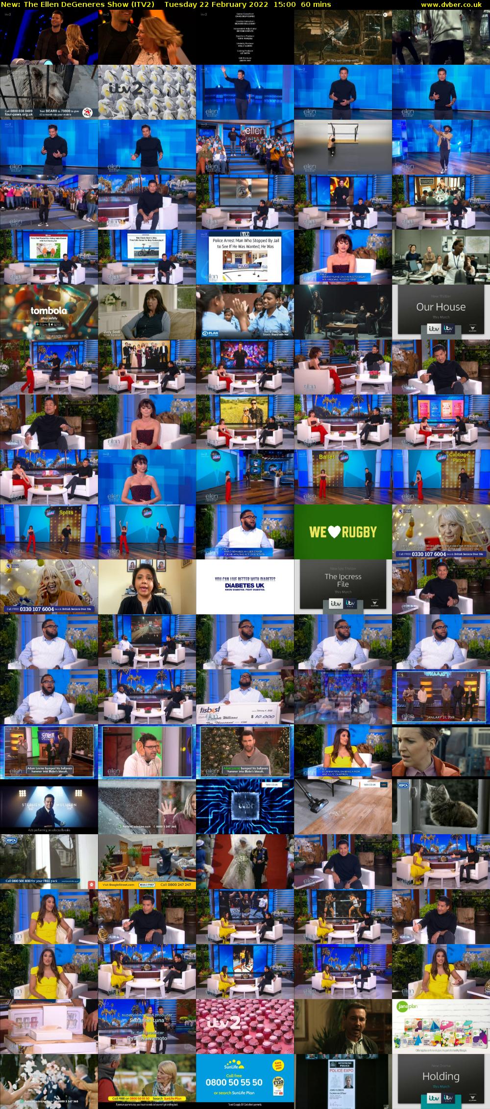The Ellen DeGeneres Show (ITV2) Tuesday 22 February 2022 15:00 - 16:00