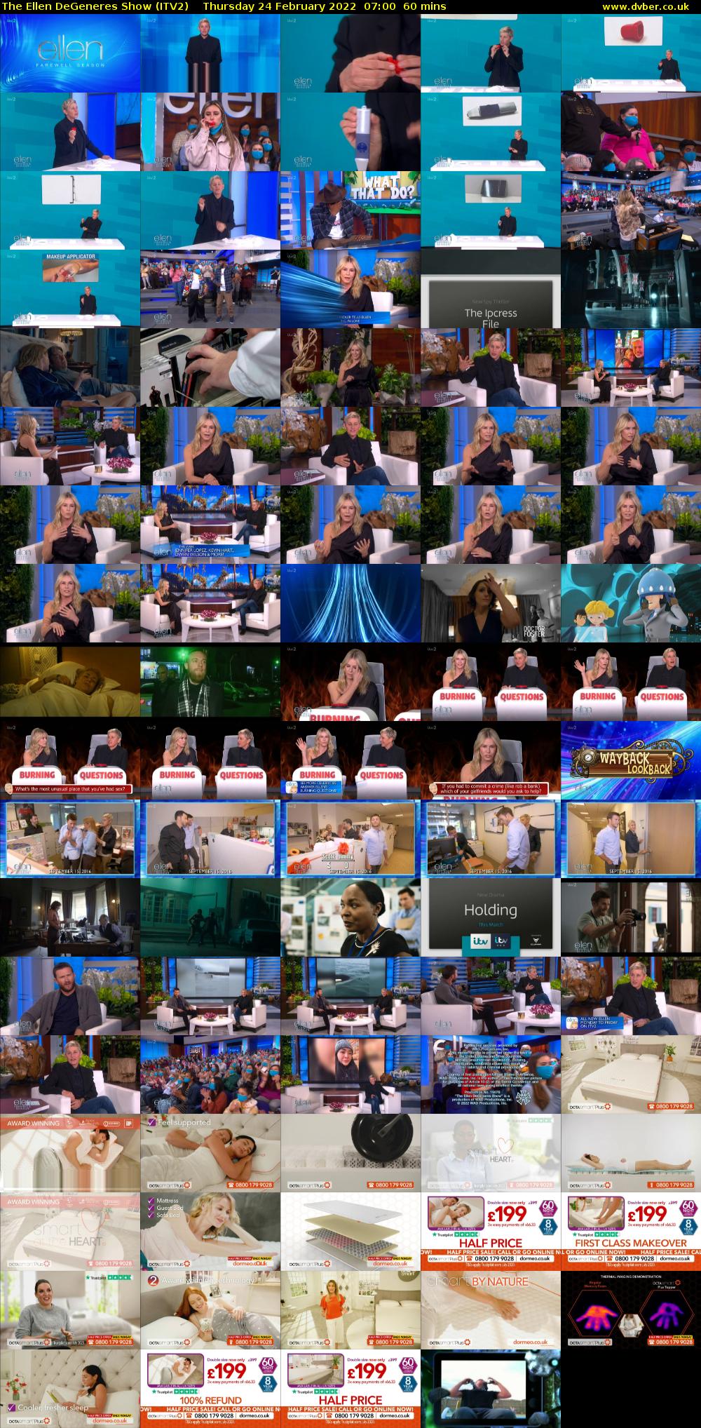 The Ellen DeGeneres Show (ITV2) Thursday 24 February 2022 07:00 - 08:00