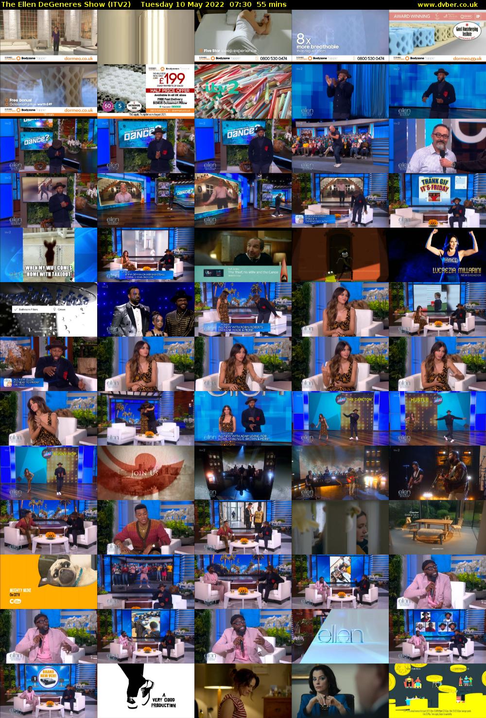 The Ellen DeGeneres Show (ITV2) Tuesday 10 May 2022 07:30 - 08:25