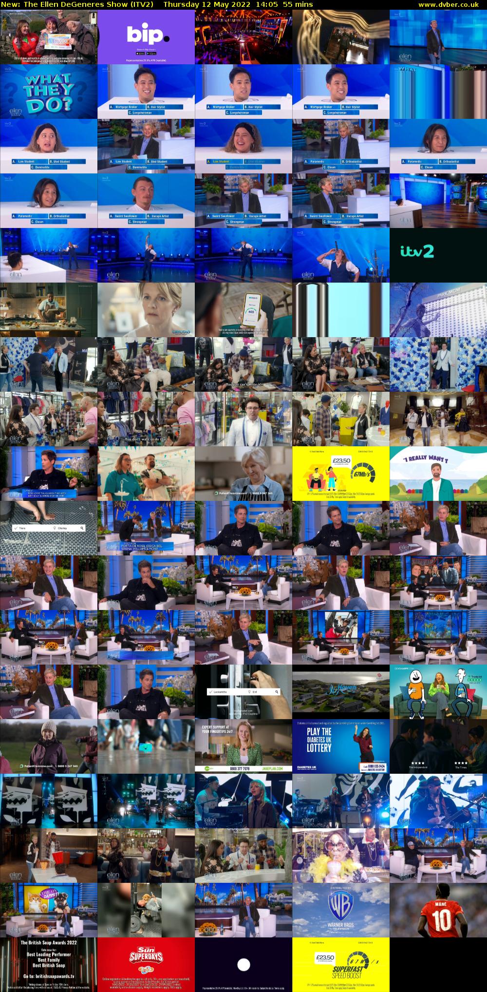 The Ellen DeGeneres Show (ITV2) Thursday 12 May 2022 14:05 - 15:00