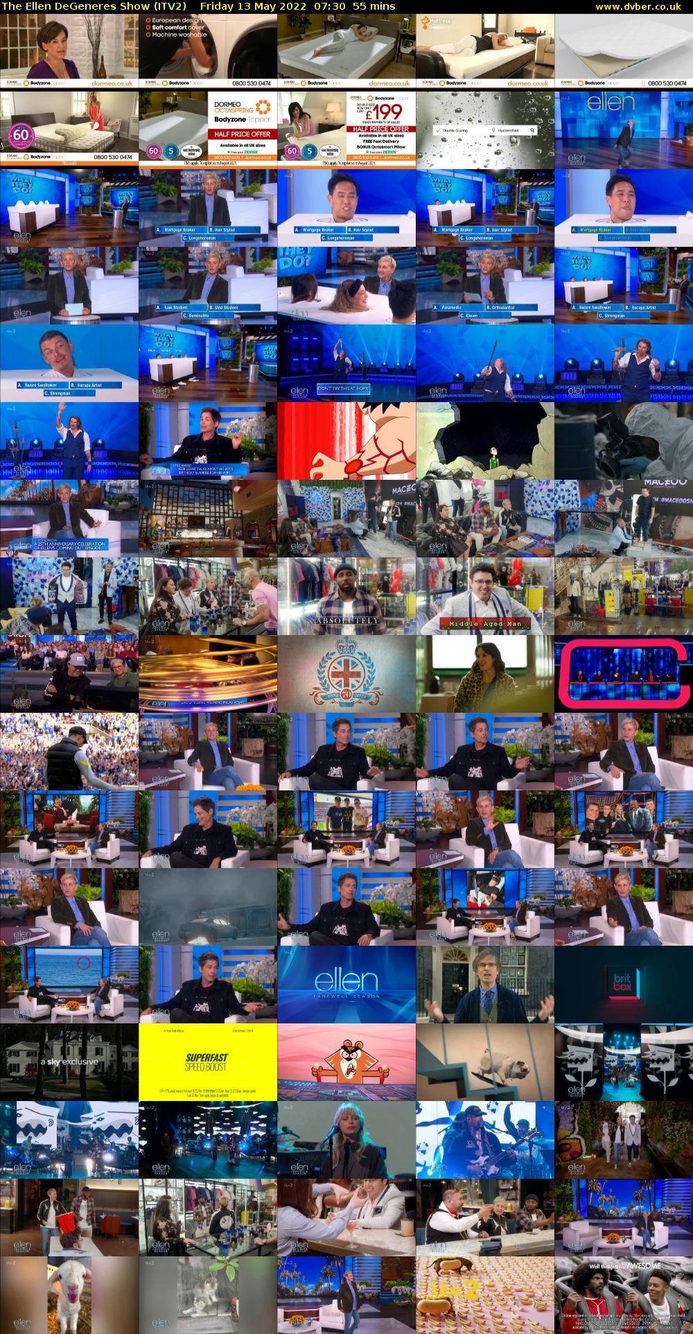 The Ellen DeGeneres Show (ITV2) Friday 13 May 2022 07:30 - 08:25