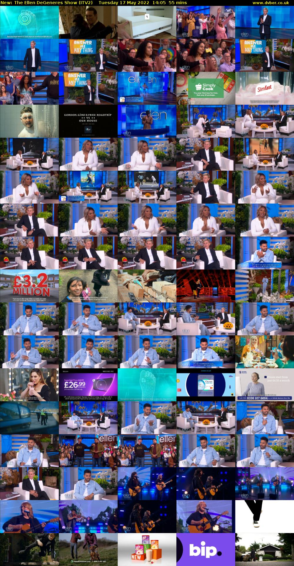 The Ellen DeGeneres Show (ITV2) Tuesday 17 May 2022 14:05 - 15:00