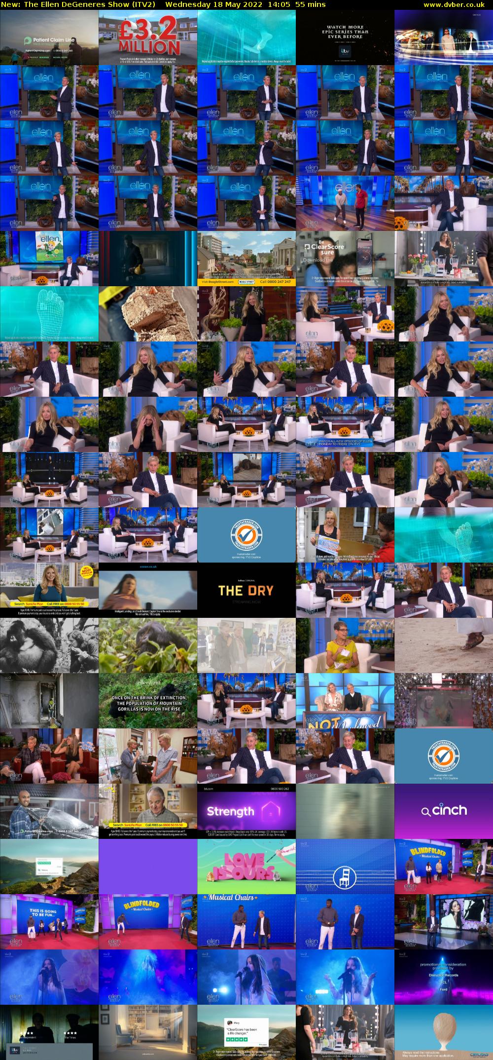 The Ellen DeGeneres Show (ITV2) Wednesday 18 May 2022 14:05 - 15:00