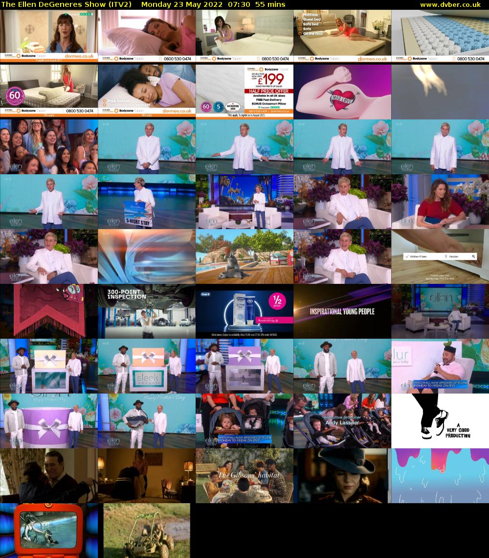 The Ellen DeGeneres Show (ITV2) Monday 23 May 2022 07:30 - 08:25