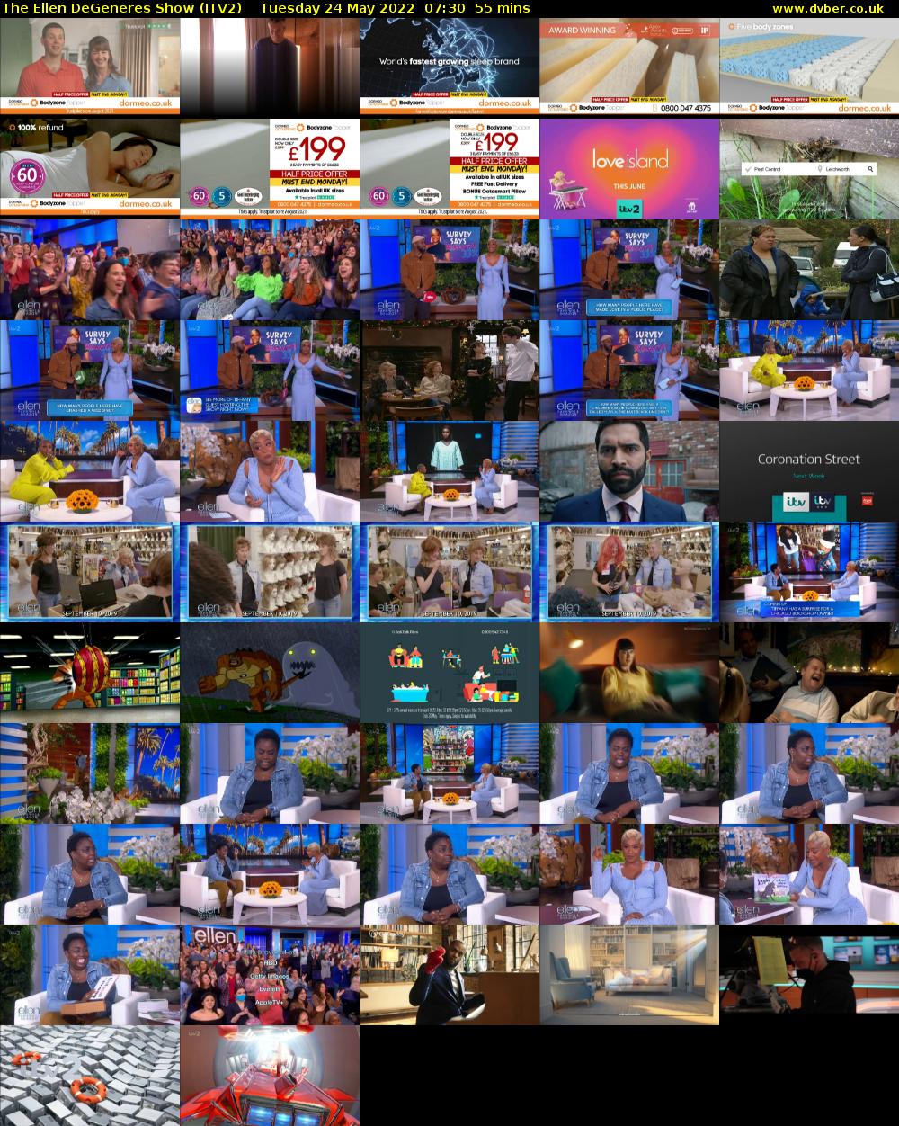 The Ellen DeGeneres Show (ITV2) Tuesday 24 May 2022 07:30 - 08:25