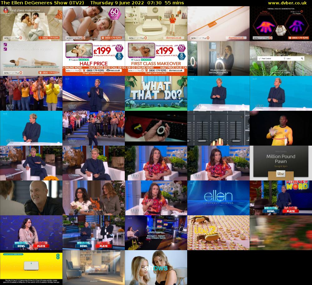 The Ellen DeGeneres Show (ITV2) Thursday 9 June 2022 07:30 - 08:25
