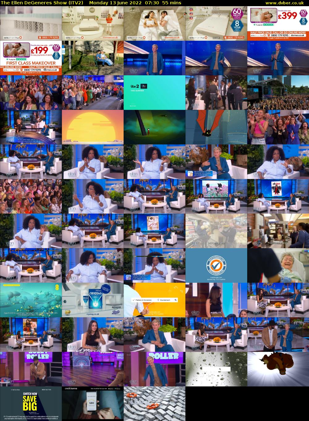 The Ellen DeGeneres Show (ITV2) Monday 13 June 2022 07:30 - 08:25