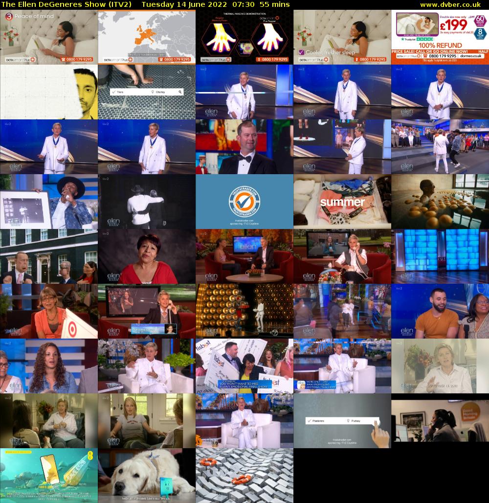 The Ellen DeGeneres Show (ITV2) Tuesday 14 June 2022 07:30 - 08:25