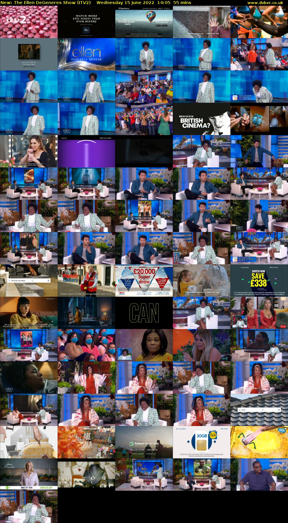 The Ellen DeGeneres Show (ITV2) Wednesday 15 June 2022 14:05 - 15:00