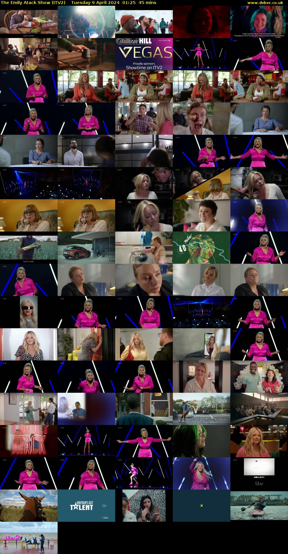 The Emily Atack Show (ITV2) Tuesday 9 April 2024 01:25 - 02:10