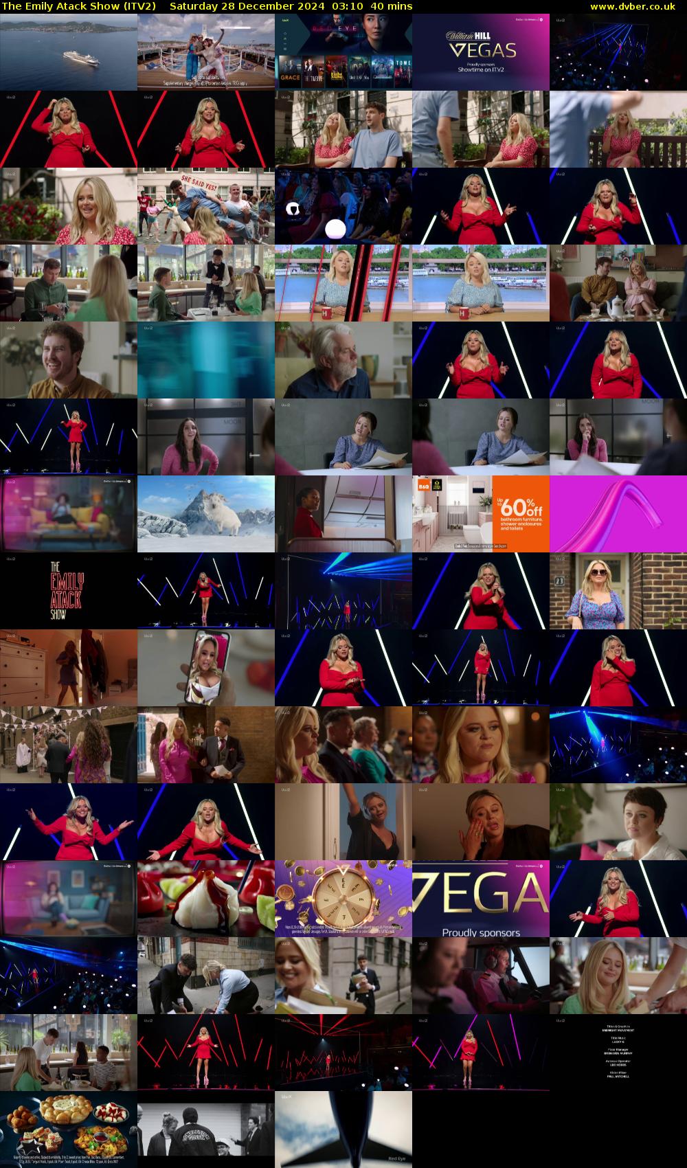 The Emily Atack Show (ITV2) Saturday 28 December 2024 03:10 - 03:50