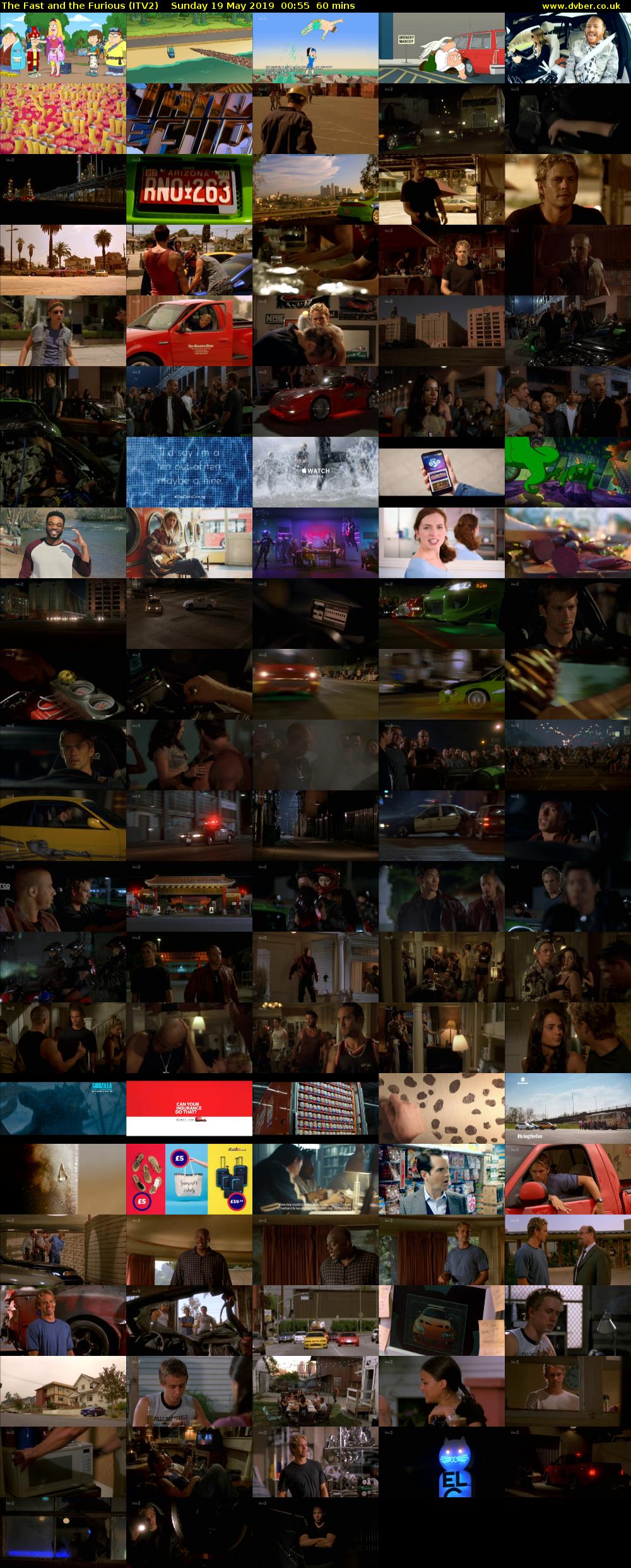The Fast and the Furious (ITV2) Sunday 19 May 2019 00:55 - 01:55