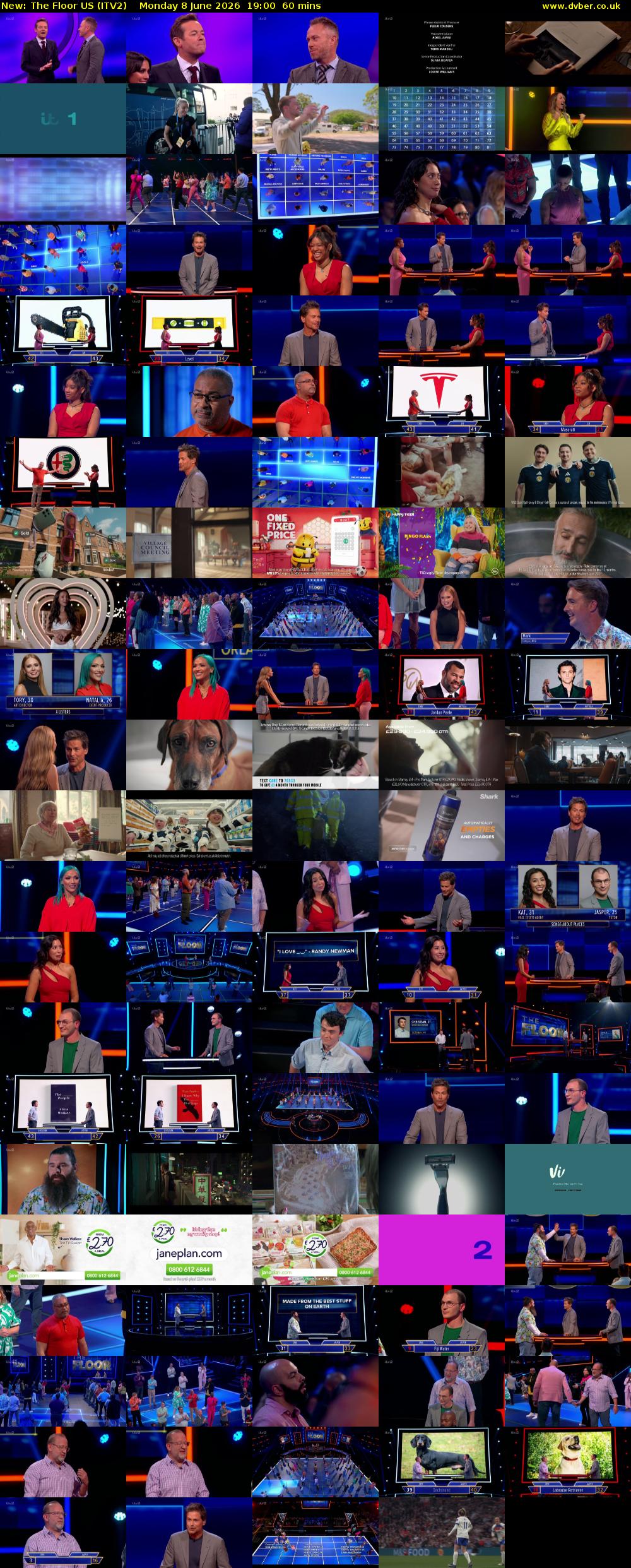 The Floor US (ITV2) Monday 8 June 2026 19:00 - 20:00
