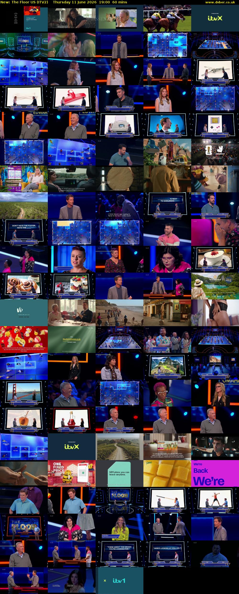 The Floor US (ITV2) Thursday 11 June 2026 19:00 - 20:00