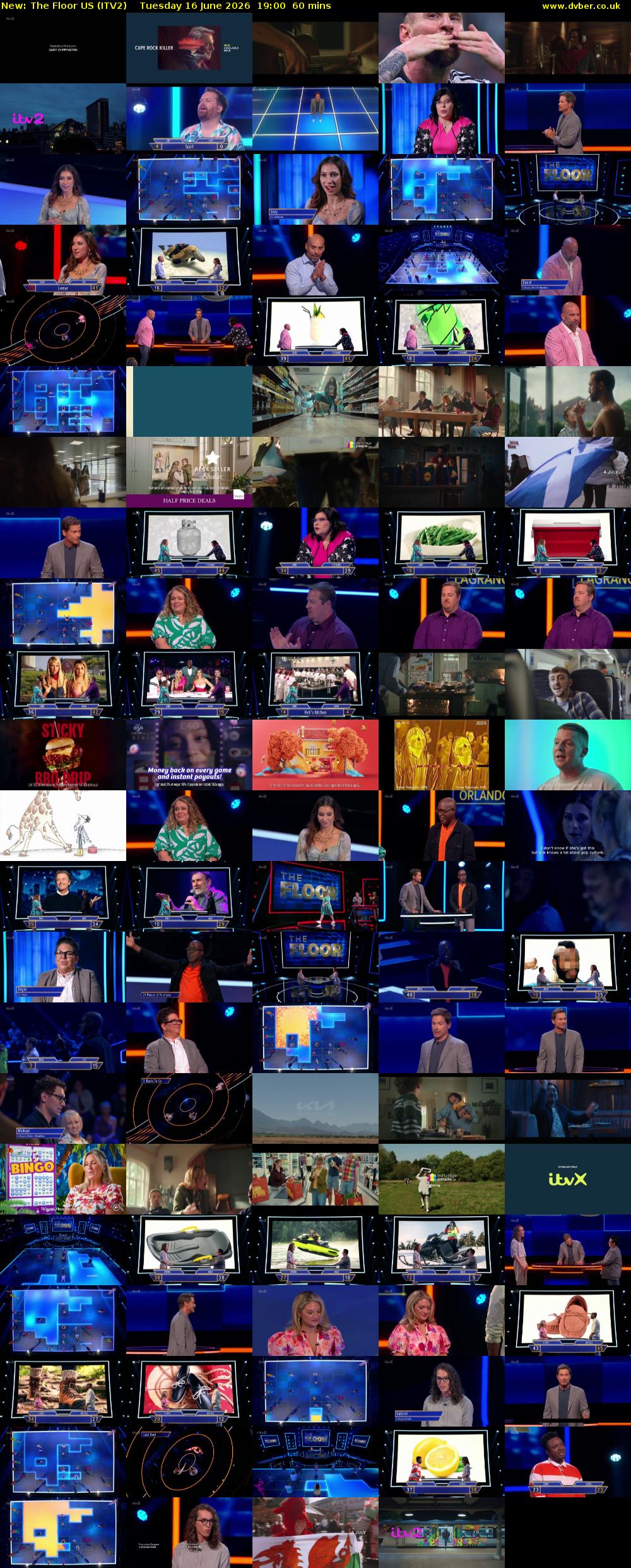 The Floor US (ITV2) Tuesday 16 June 2026 19:00 - 20:00