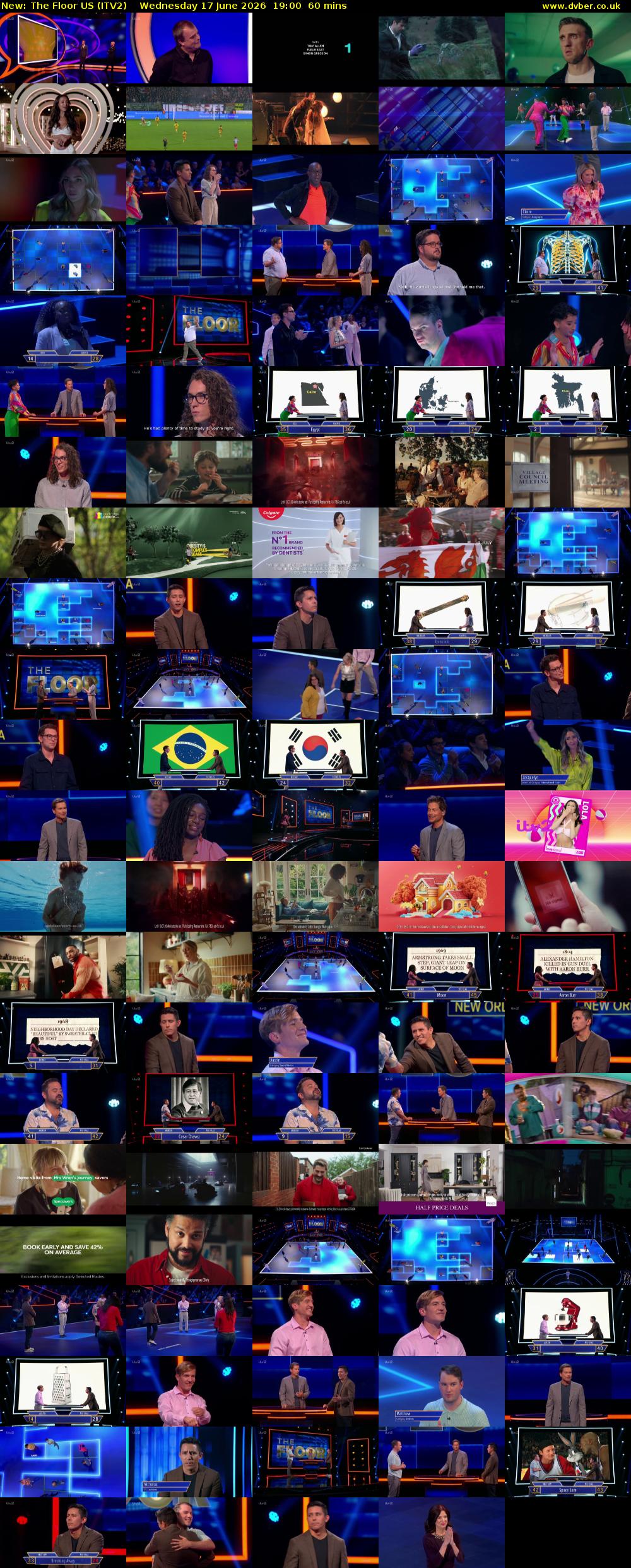 The Floor US (ITV2) Wednesday 17 June 2026 19:00 - 20:00