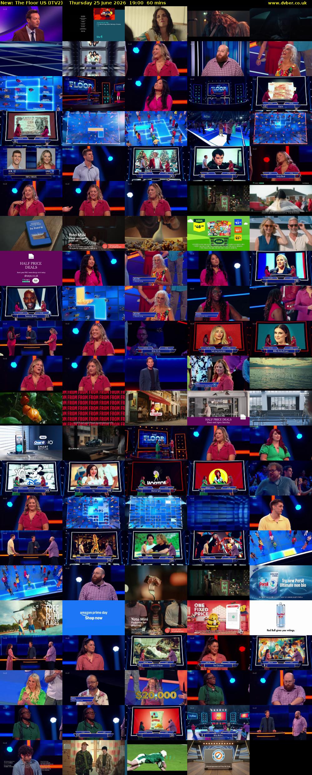 The Floor US (ITV2) Thursday 25 June 2026 19:00 - 20:00