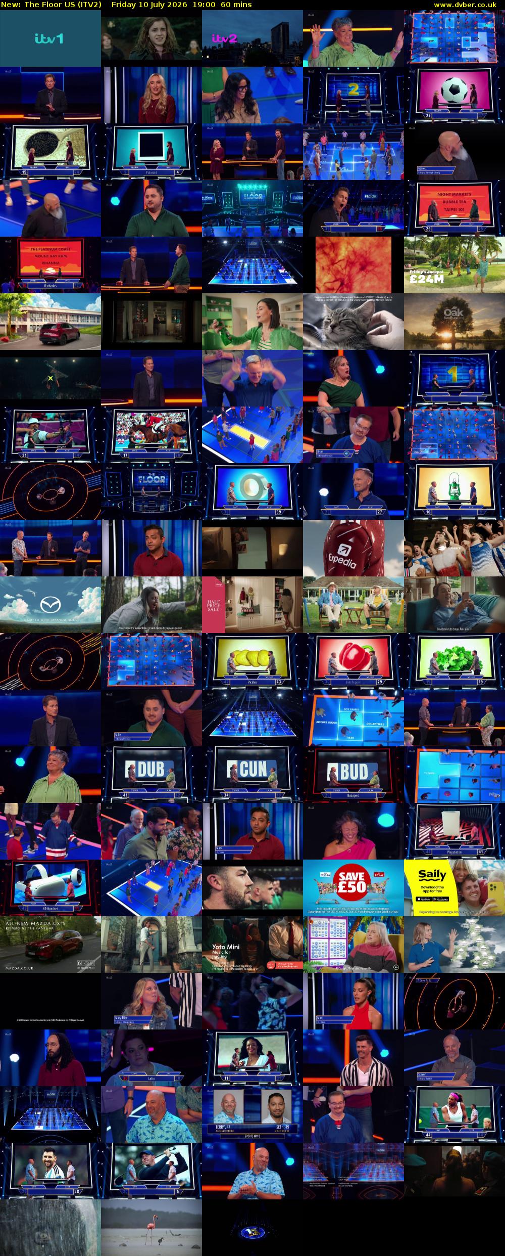 The Floor US (ITV2) Friday 10 July 2026 19:00 - 20:00