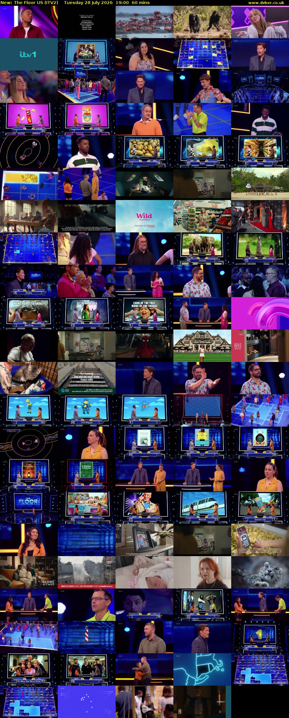 The Floor US (ITV2) Tuesday 28 July 2026 19:00 - 20:00