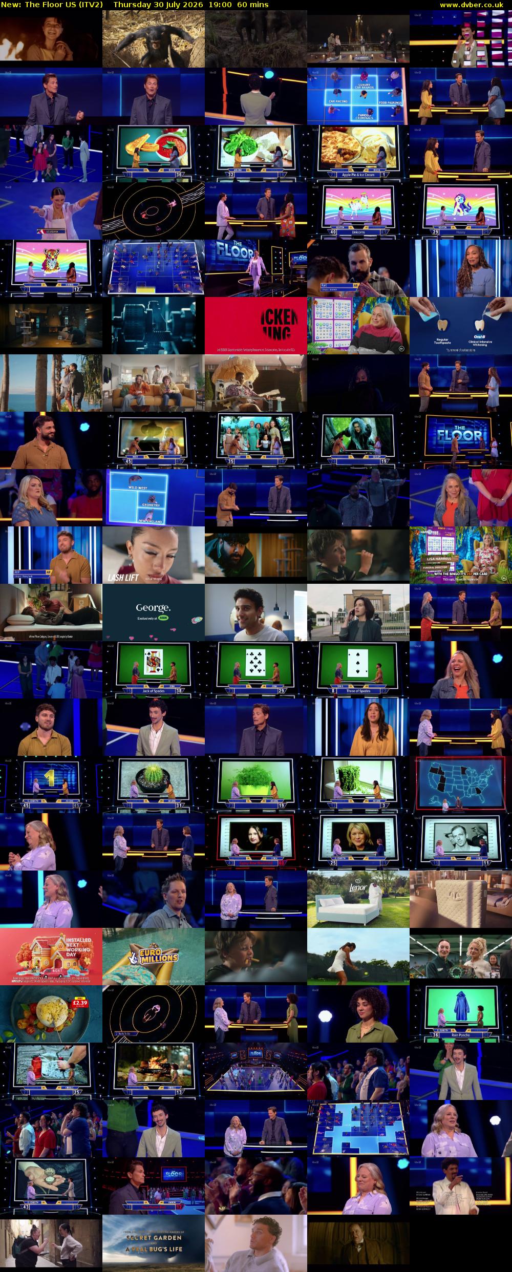 The Floor US (ITV2) Thursday 30 July 2026 19:00 - 20:00