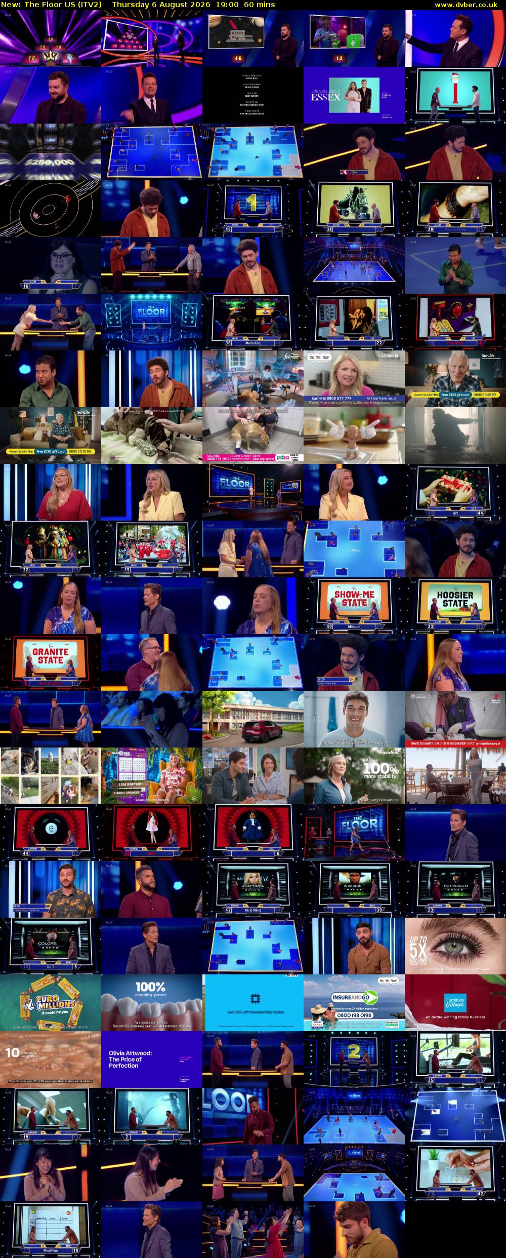 The Floor US (ITV2) Thursday 6 August 2026 19:00 - 20:00