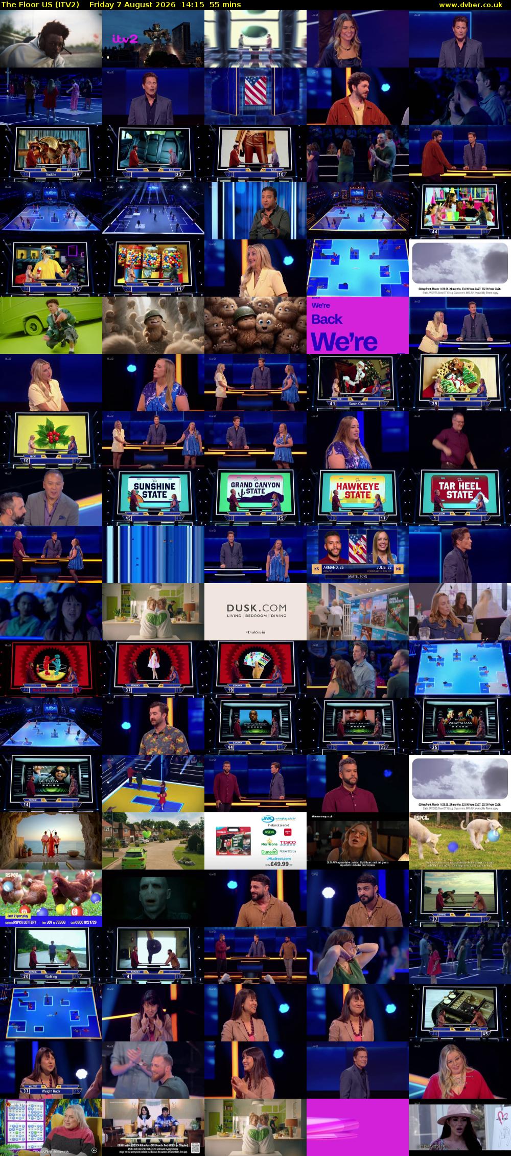 The Floor US (ITV2) Friday 7 August 2026 14:15 - 15:10