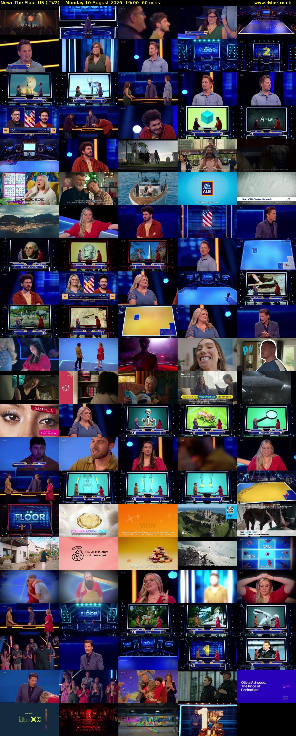 The Floor US (ITV2) Monday 10 August 2026 19:00 - 20:00
