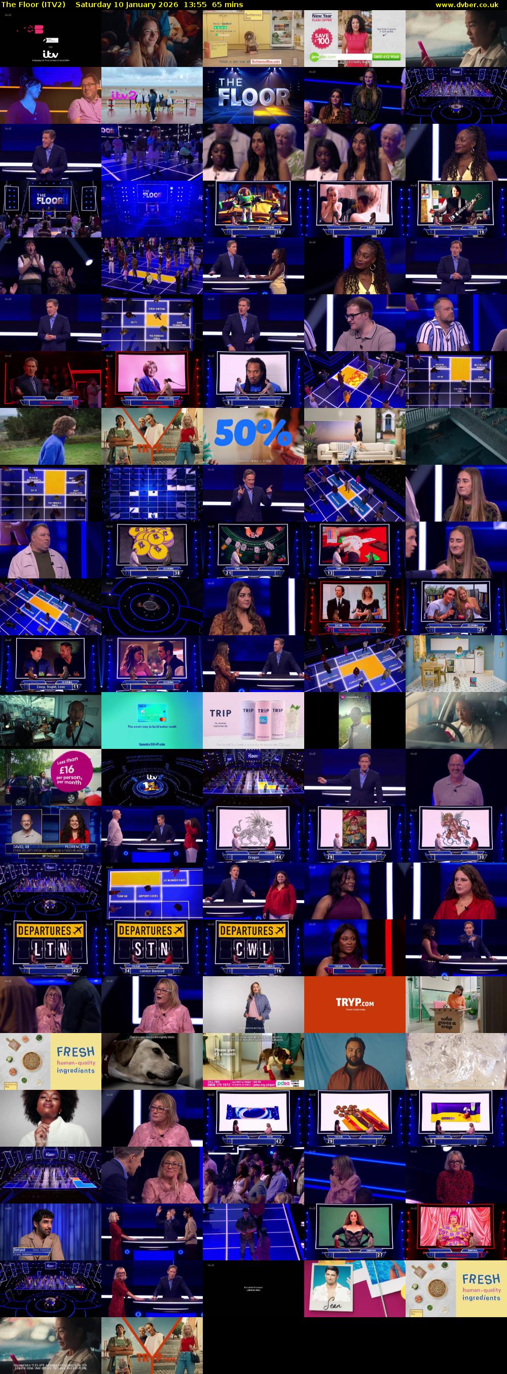 The Floor (ITV2) Saturday 10 January 2026 13:55 - 15:00