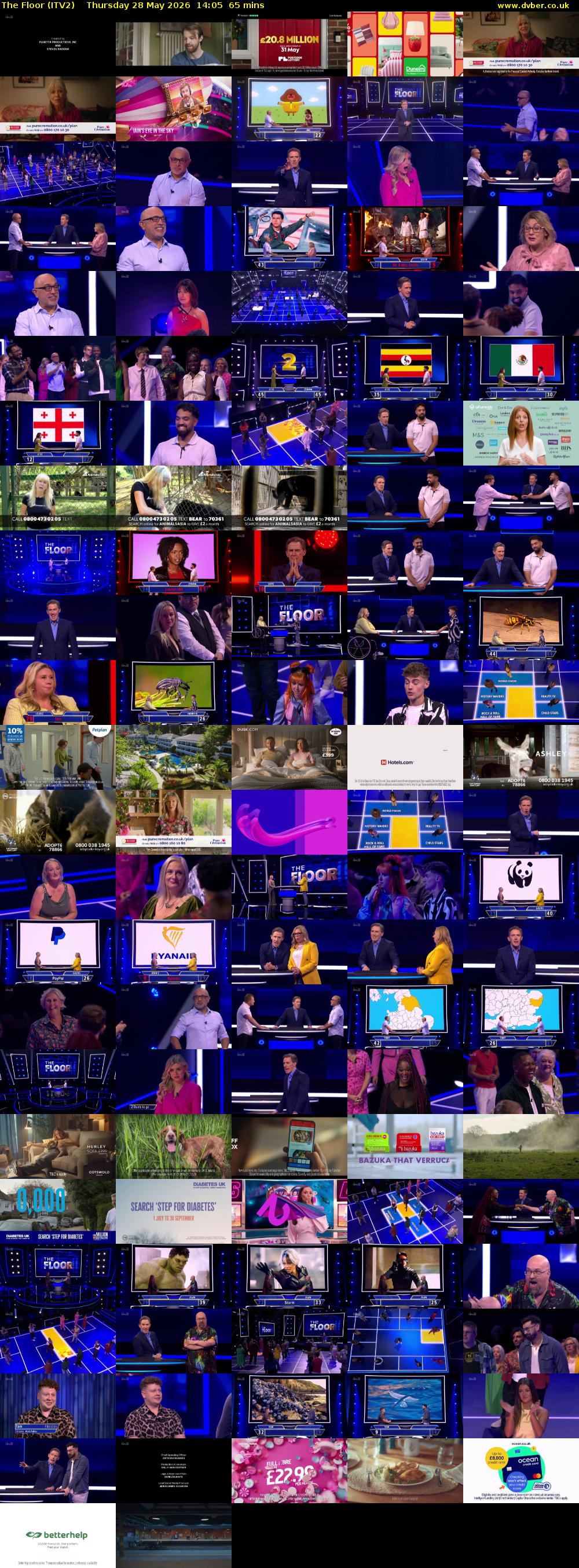 The Floor (ITV2) Thursday 28 May 2026 14:05 - 15:10