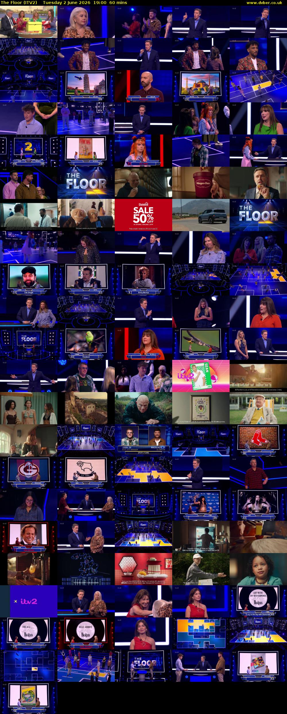 The Floor (ITV2) Tuesday 2 June 2026 19:00 - 20:00