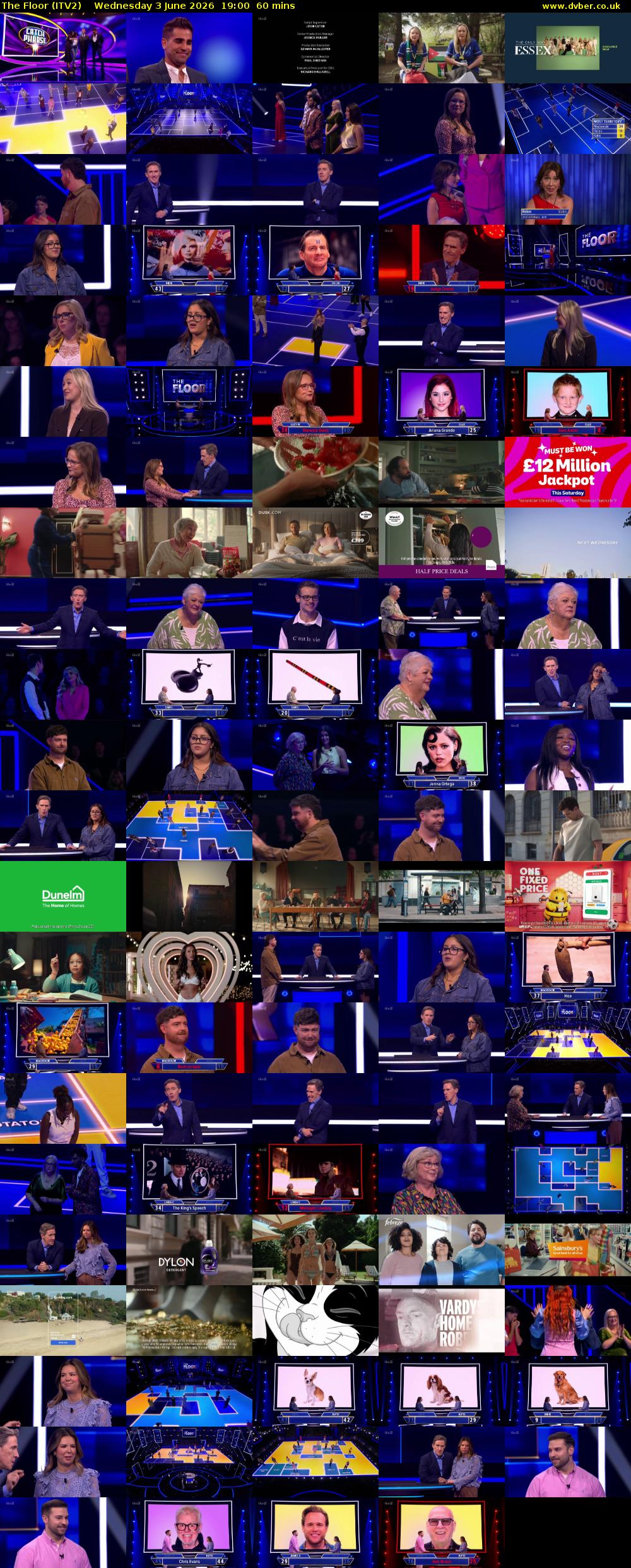 The Floor (ITV2) Wednesday 3 June 2026 19:00 - 20:00