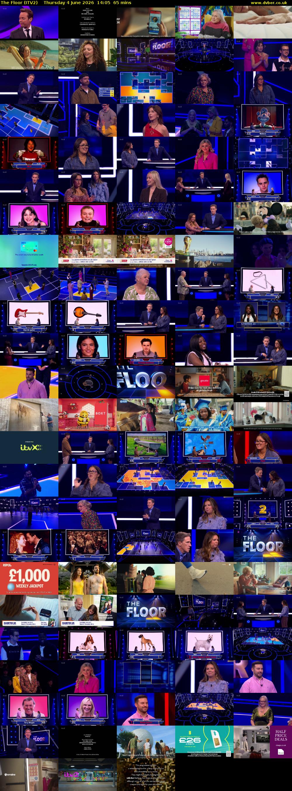 The Floor (ITV2) Thursday 4 June 2026 14:05 - 15:10