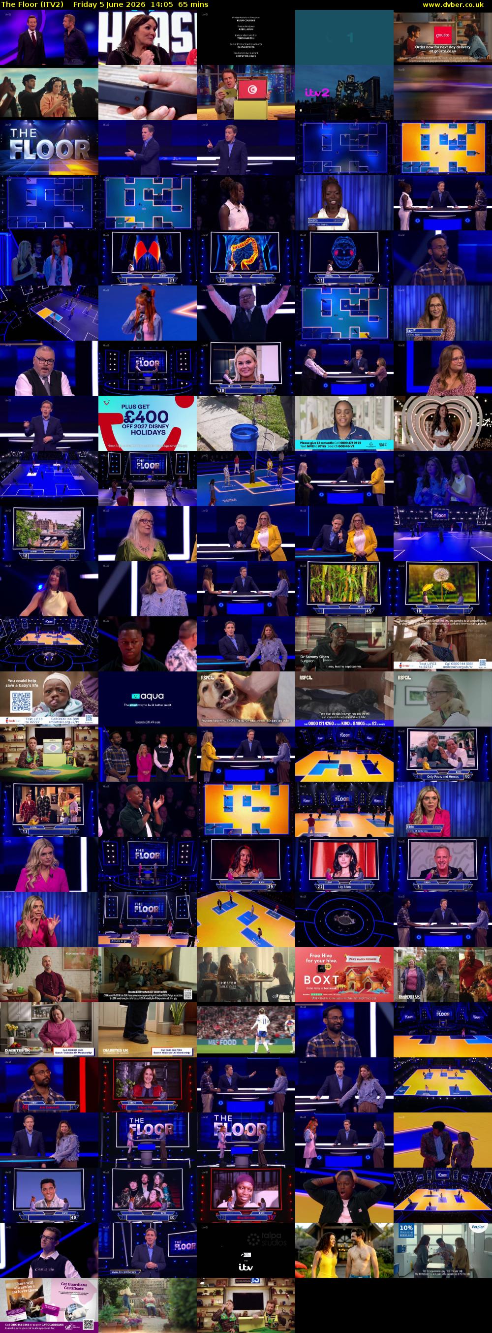 The Floor (ITV2) Friday 5 June 2026 14:05 - 15:10