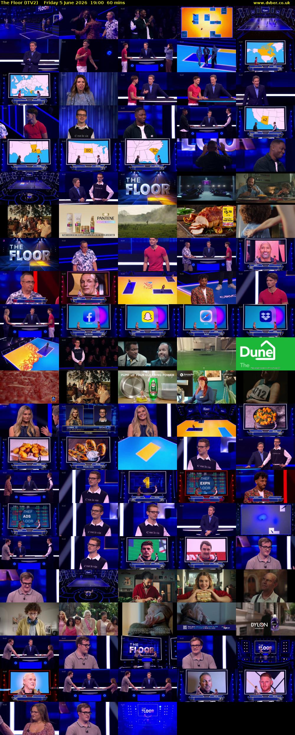 The Floor (ITV2) Friday 5 June 2026 19:00 - 20:00