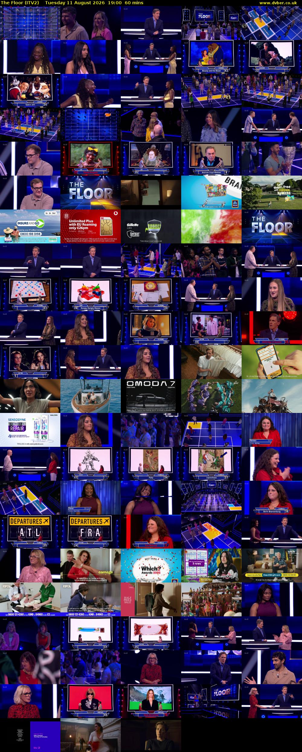 The Floor (ITV2) Tuesday 11 August 2026 19:00 - 20:00