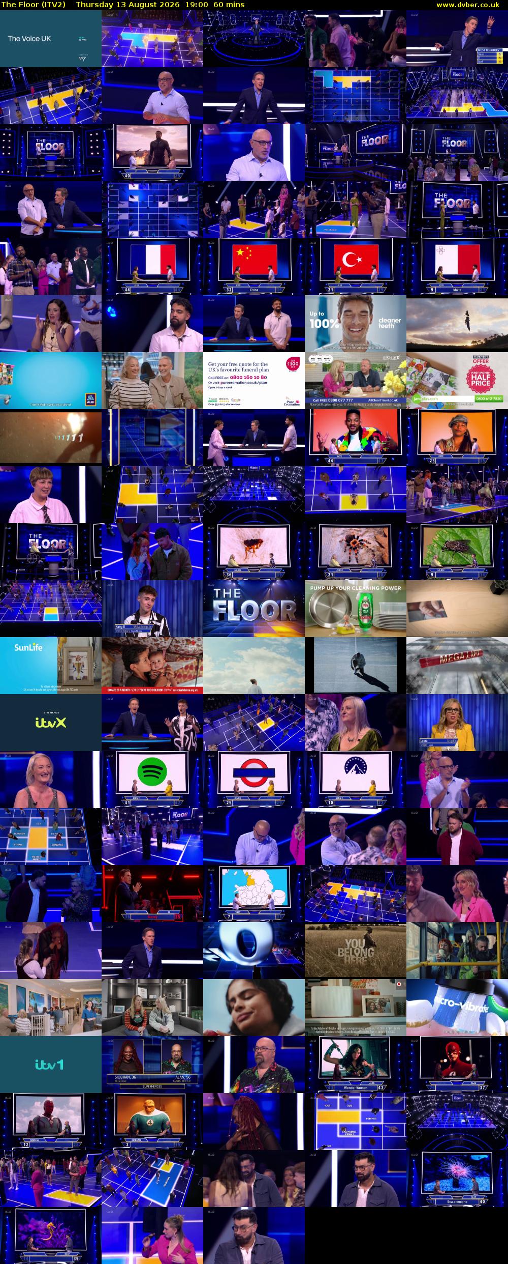 The Floor (ITV2) Thursday 13 August 2026 19:00 - 20:00