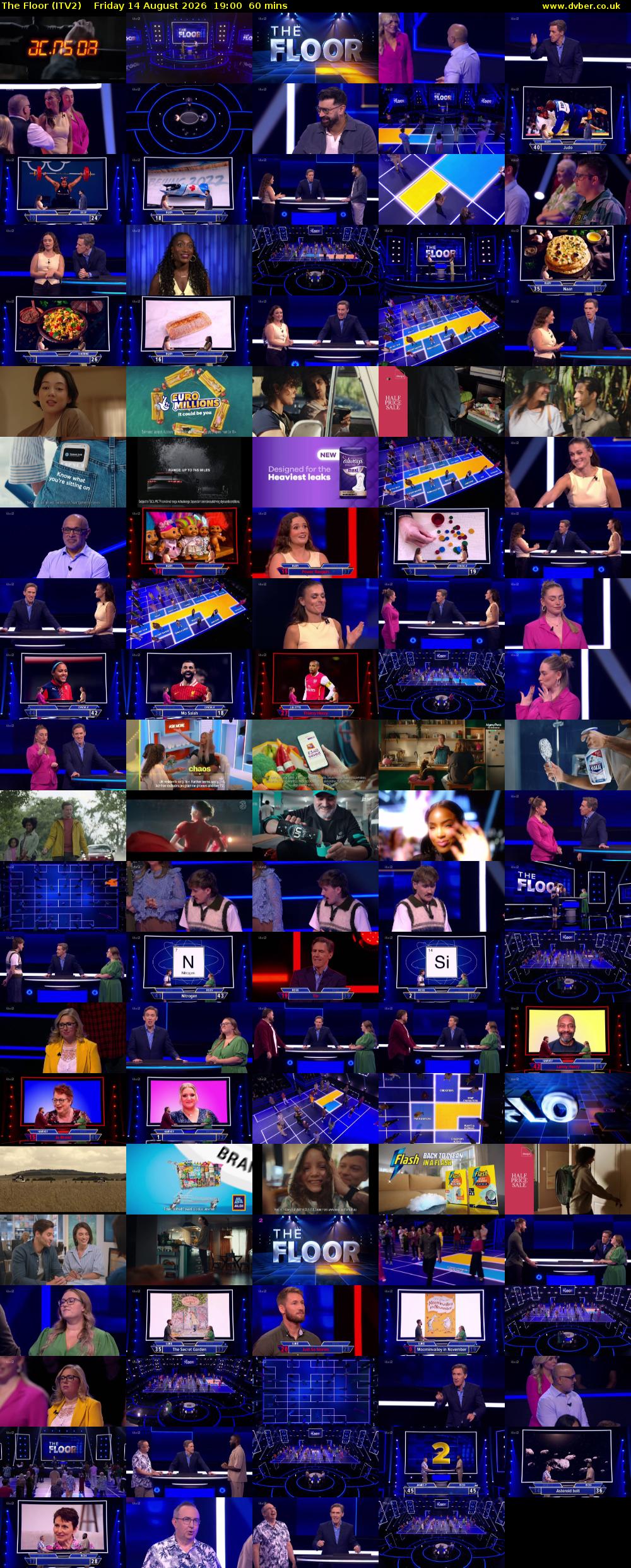 The Floor (ITV2) Friday 14 August 2026 19:00 - 20:00