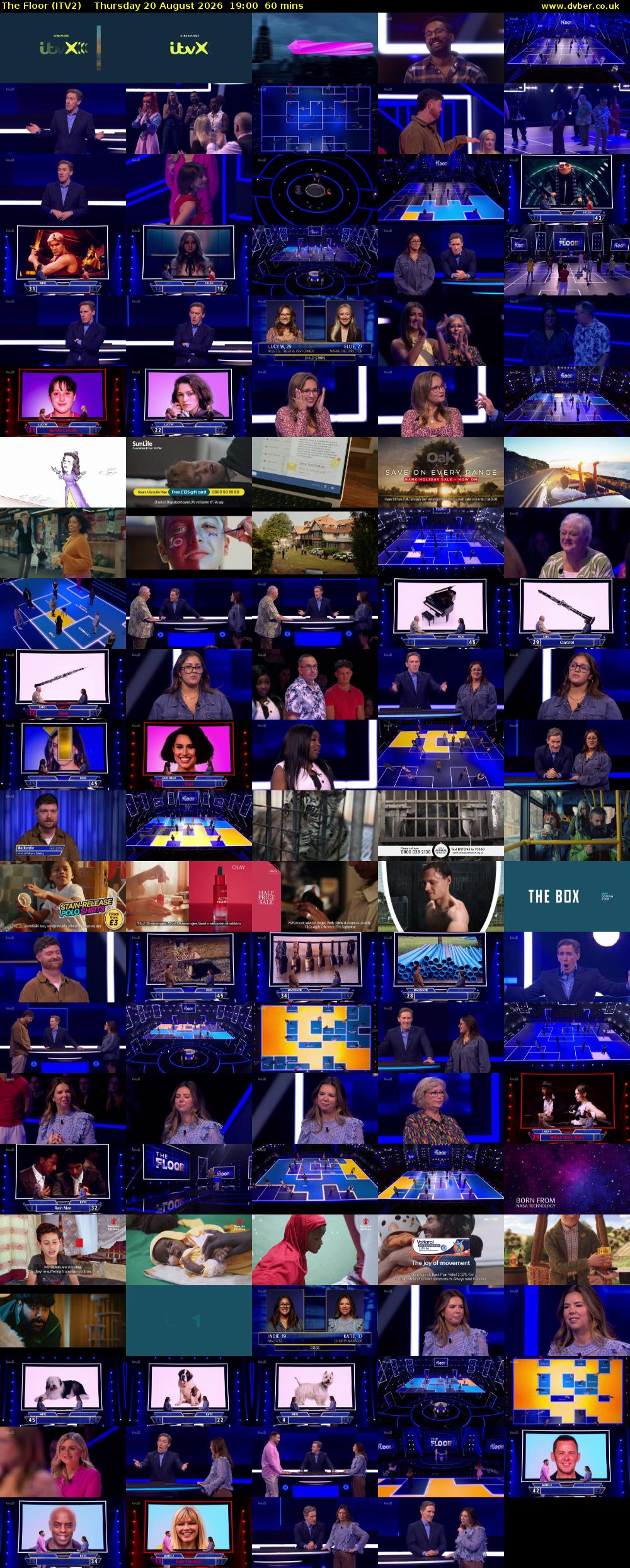 The Floor (ITV2) Thursday 20 August 2026 19:00 - 20:00