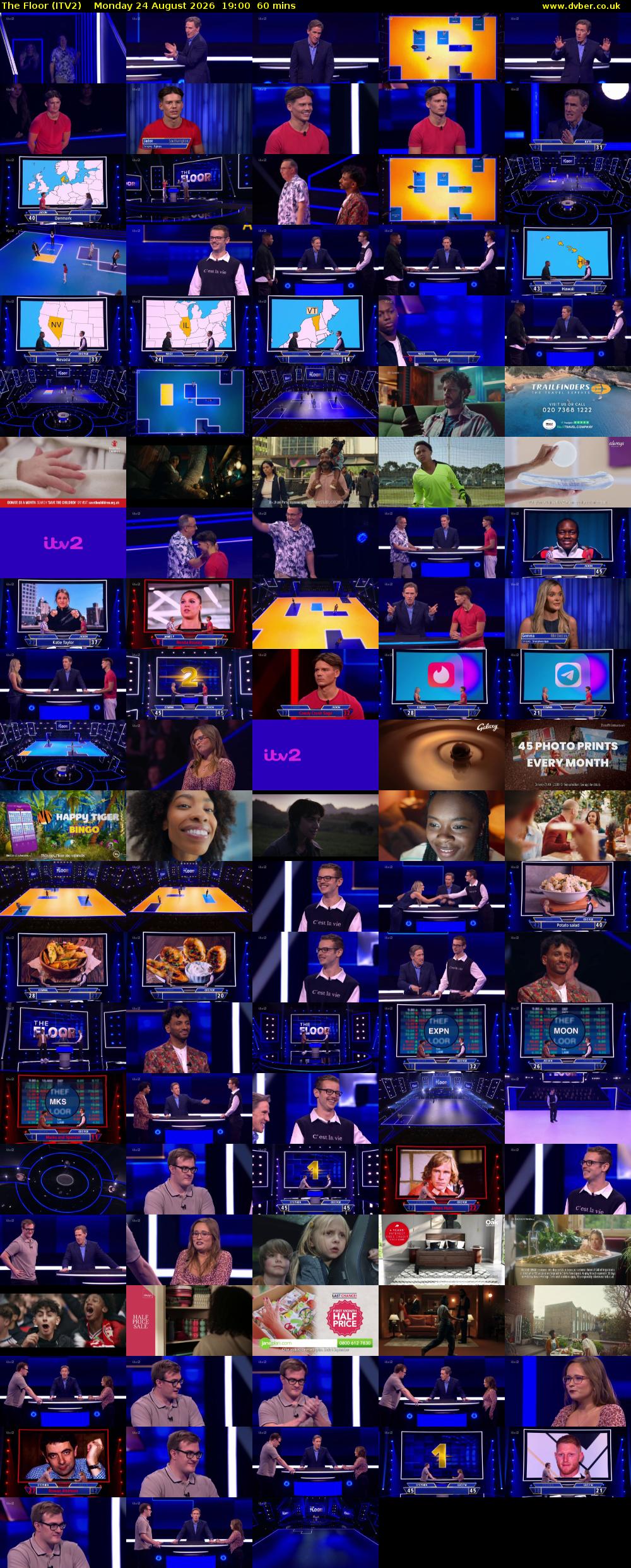 The Floor (ITV2) Monday 24 August 2026 19:00 - 20:00