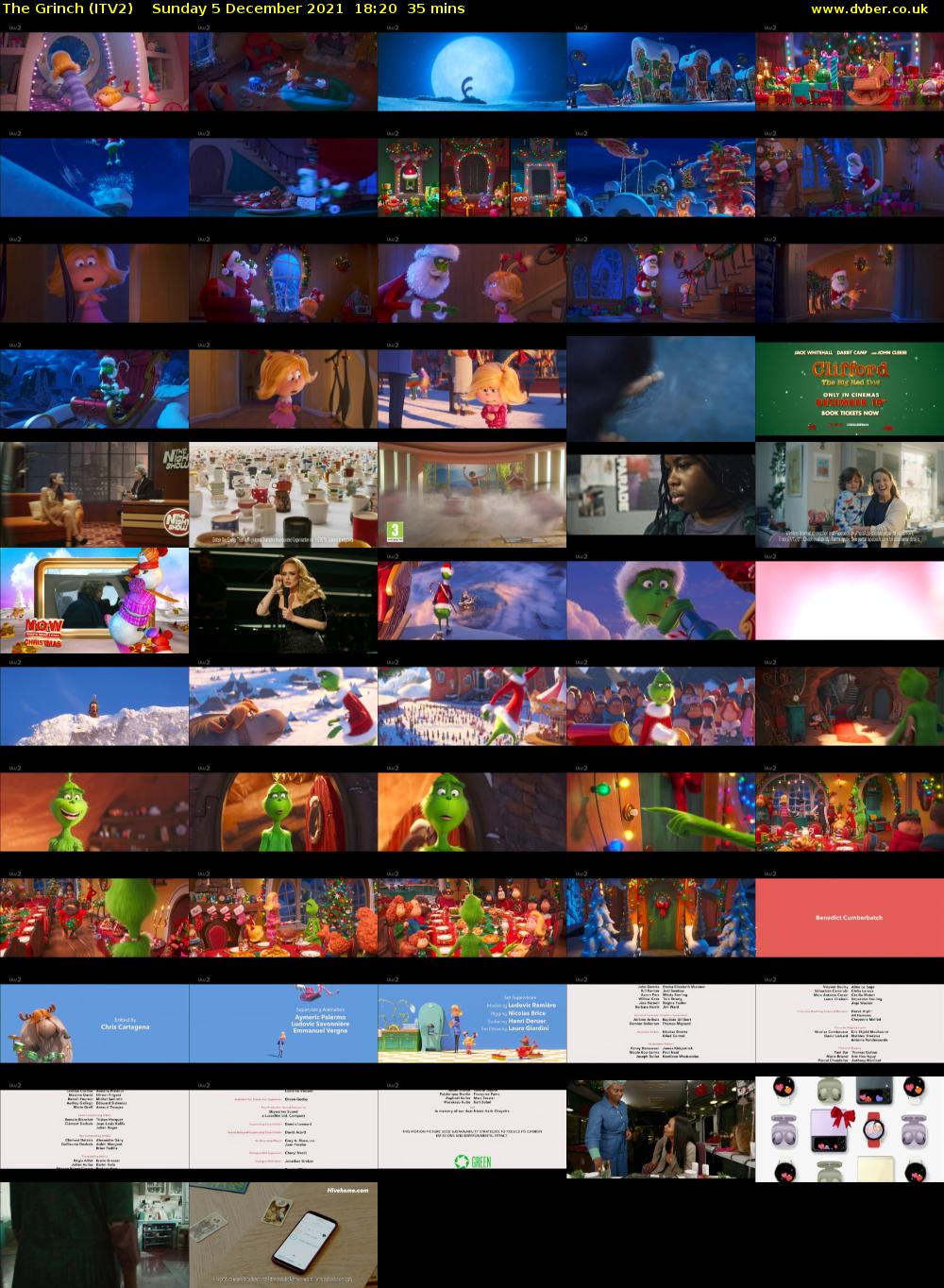 The Grinch (ITV2) Sunday 5 December 2021 18:20 - 18:55